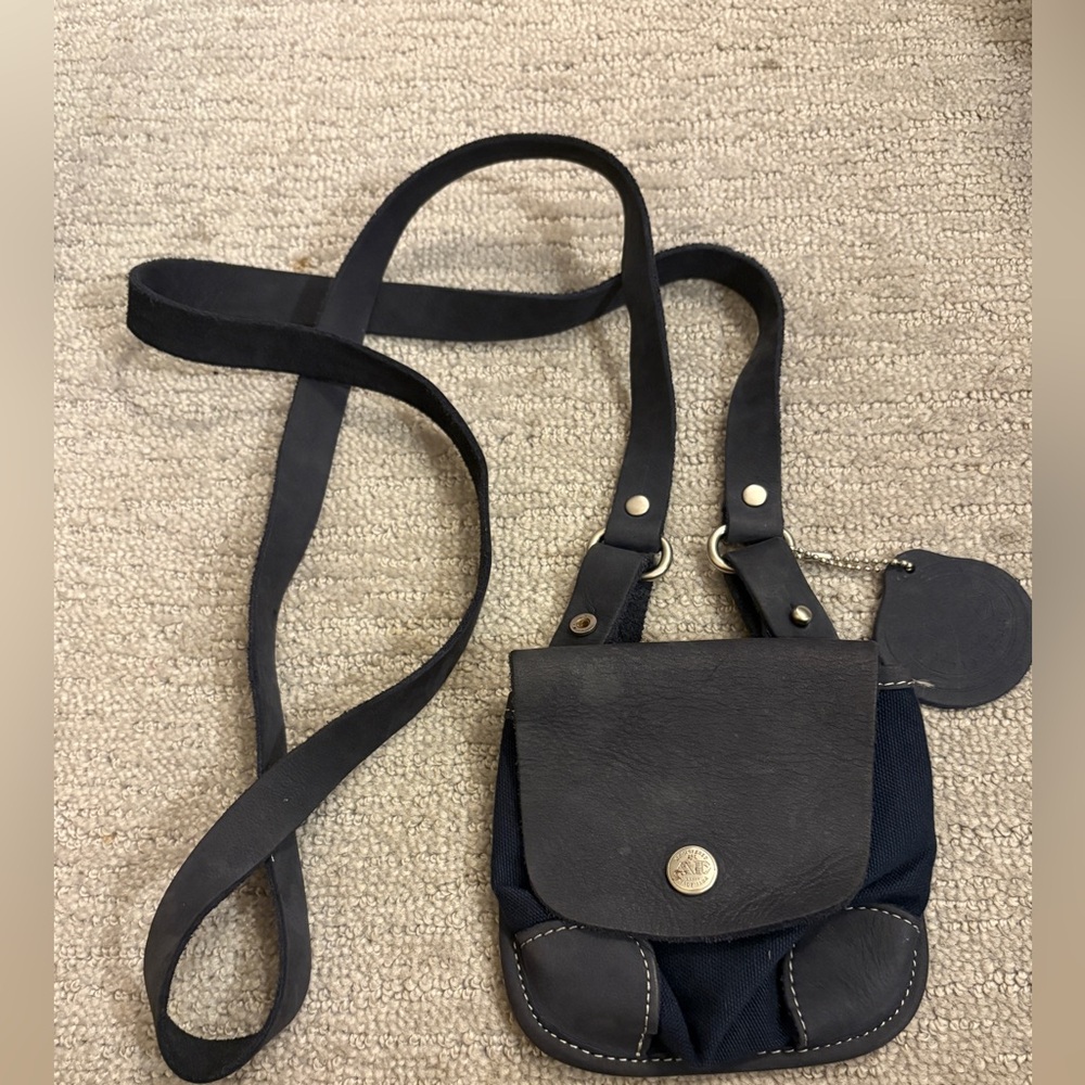 AE Blue Leather and Cloth crossbody
